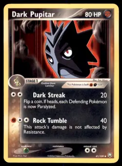 Pokemon TCG Dark Pupitar EX - Team Rocket Returns #41 Base Card - Image 1