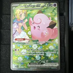 Pokemon TCG Lillie's Clefairy EX Journey Together Sir Card 184/159 - Image 2