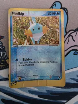 Pokemon Mudkip Reverse Holo Ruby and Sapphire #59/109 Common Card DMG’D - Image 1
