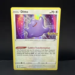 Pokemon TCG Ditto Card 053/078 2022 Pokemon Go Rare Holo LP - Image 1