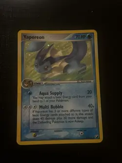 Pokemon Vaporeon EX TCG Holo Card Unseen Forces 19/115 Rare MP - Image 1