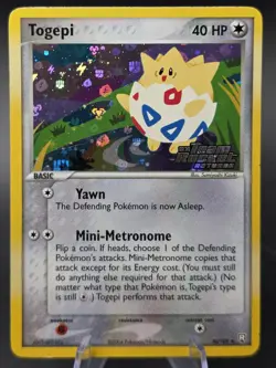 Togepi 50/109 EX Team Rocket Returns REVERSE HOLO Pokemon Card 2004 English LP - Image 1