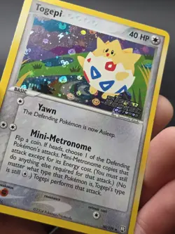 Togepi 50/109 EX Team Rocket Returns REVERSE HOLO Pokemon Card 2004 English LP - Image 3