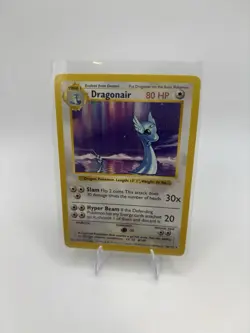 Pokemon Dragonair 18/102 Base Set SHADOWLESS Rare 80 HP Card English 1999 - Image 1