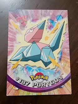 DMG! Porygon #137 Topps Series 3 TV Animation Edition Blue Logo Pokemon Card - Image 1