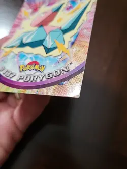 DMG! Porygon #137 Topps Series 3 TV Animation Edition Blue Logo Pokemon Card - Image 3
