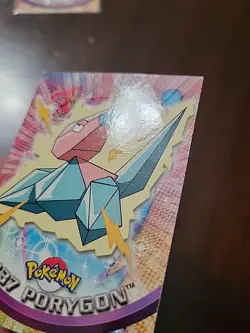 DMG! Porygon #137 Topps Series 3 TV Animation Edition Blue Logo Pokemon Card - Image 4