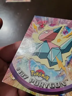 DMG! Porygon #137 Topps Series 3 TV Animation Edition Blue Logo Pokemon Card - Image 5