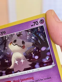 POKEMON MIMIKYU #081/189 DARKNESS ABLAZE RARE COSMOS HOLO WITH SWIRL NM CARD - Image 3