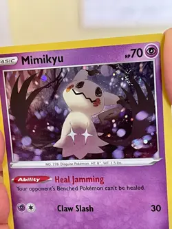 POKEMON MIMIKYU #081/189 DARKNESS ABLAZE RARE COSMOS HOLO WITH SWIRL NM CARD - Image 5