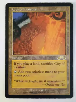 City of Traitors Exodus Magic the Gathering MTG #3 See Pics For Condition - Image 1
