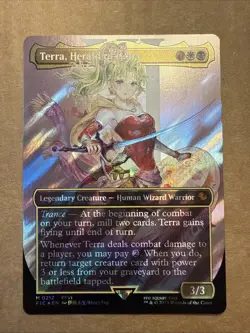 Terra, Herald of Hope (Borderless) (Surge Foil) Commander: Final Fantasy Foil - Image 1