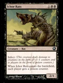 Ichor Rats LP Light Play Scars of Mirrodin MTG [7220] - Image 1