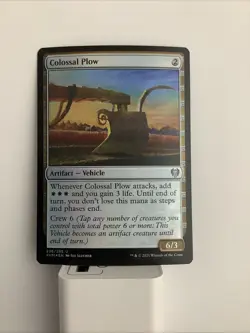MTG KHM: Colossal Plow (Artifact Vehicle) Kaldheim Foil 236 Uncommon - Image 1