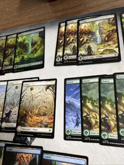 MTG FOIL x 9, 34 Full Art Lands Plains Swamp Forest Island Mountain Bloomburrow - Image 4