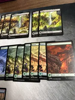 MTG FOIL x 9, 34 Full Art Lands Plains Swamp Forest Island Mountain Bloomburrow - Image 5