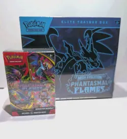 Pokemon TCG - Mega Evolution - Phantasmal Flames - ETB + BOOSTER Bundle - Image 1