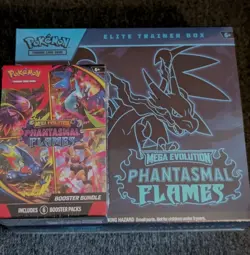 Pokemon TCG - Mega Evolution - Phantasmal Flames - ETB + BOOSTER Bundle - Image 2