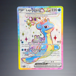 2024 POKEMON TCG LAPRAS EX #158/142 SV07 STELLAR CROWN ULTRA RARE BASIC HOLO TC - Image 1