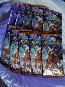 10X Set Lot Bundle Pokemon Clay Burst SV2D Japanese Booster Packs New US Seller - Image 1