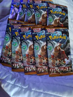 10X Set Lot Bundle Pokemon Clay Burst SV2D Japanese Booster Packs New US Seller - Image 2