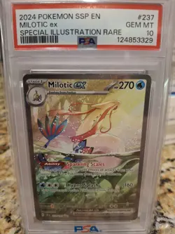 Pokemon TCG Milotic EX Sir Scarlet & Violet Surging Sparks 237/191 PSA 10 - Image 1