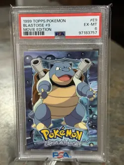 1999 TOPPS POKEMON THE MOVIE EDITION #E9 BLASTOISE #9 PSA 6 - Image 1