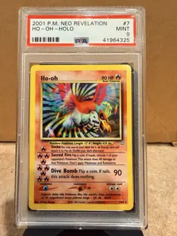 Pokemon TCG Ho-Oh Neo Revelation Holo PSA 9 - Image 1