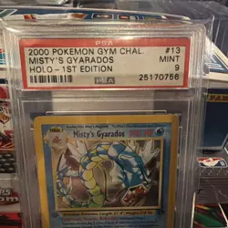 2000 Pokemon - 1st Edition Misty’s Gyarados Holo Rare Gym Challenge 13/132 PSA 9 - Image 3