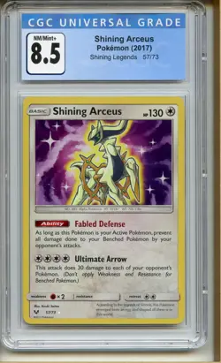 Shining Arceus 2017 Shining Legends 57/73 CGC 8.5 Pokemon Near Mint - Image 1