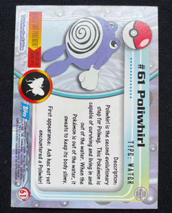 Pokemon Topps #61 Poliwhirl Blue Label Holo (1999) (NM/LP) - Image 2