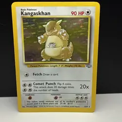Pokemon TCG Kangaskhan Holo Rare Jungle Unlimited 5/64 Vintage WOTC 1999 HP (A1) - Image 1