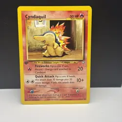 Pokemon TCG Cyndaquil Neo Genesis 57/111 1st Edition Common WOTC Vintage NM - Image 1