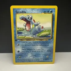 Pokemon TCG Totodile 81/111 Neo Genesis 1st Edition LP WOTC. - Image 1