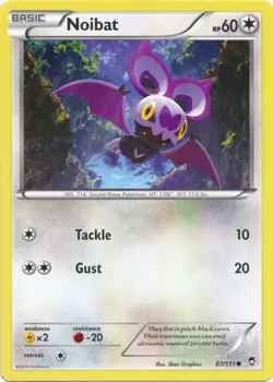Pokemon Noibat 87/111 Common XY Furious Fists NM - Image 1