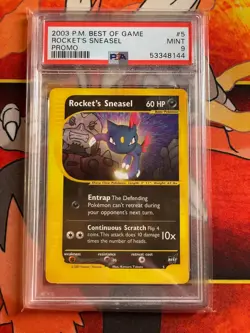 2003 Pokemon Rocket's Sneasel Best of Game Winner Promo #5 PSA 9 Mint - Image 1