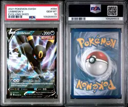 2021 Pokemon SWSH Evolving Skies Umbreon V 094/203 PSA 10 Gem Mint - Image 1