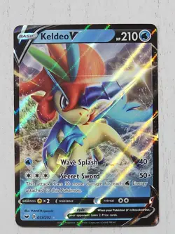 Pokemon TCG Keldeo V Sword & Shield 053/202 Holo Ultra Rare NM/MINT - Image 1
