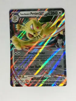 Pokemon TCG Destined Rivals Team Rocket's Persian EX 150/182 Near Mint - Image 1