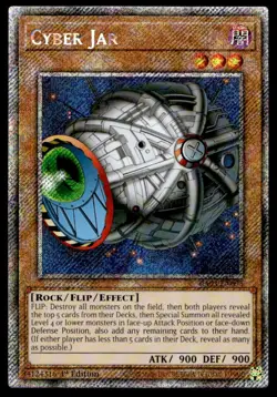Yu-Gi-Oh TCG Quarter Century Bonanza #RA03-EN095 Cyber Jar Platinum ScR 1st Ed. - Image 1