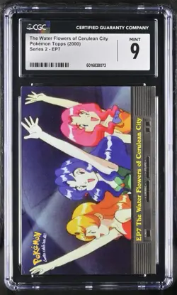CGC 9 The Water Flowers of Cerulean City EP7 Topps Series 2 2000 Pokemon Card - Image 1