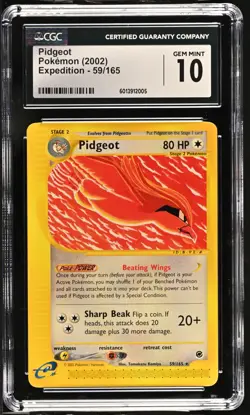 CGC 10 Pidgeot 59/165 Expedition 2002 Pokemon Card - Image 1