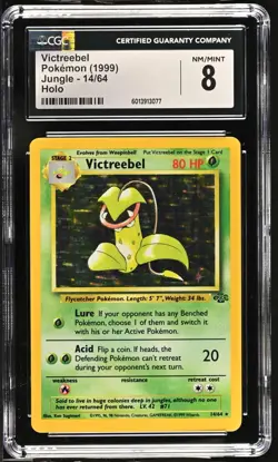 CGC 8 Victreebel Holo 14/64 Jungle 1999 Pokemon Card - Image 1