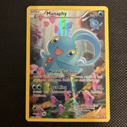 Manaphy XY113 Black Star Promo Full Art Holo Pokemon Card Mint Ungraded - Image 1