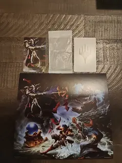 6 Art Cards MTG Final Fantasy Garland At The Chaos Shrine Scene Box Set + Easel - Image 1