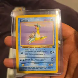 Pokemon TCG Vintage Lapras 25/62 Fossil Rare Non-Holo LP Card - Image 1