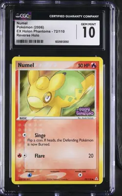 CGC 10 Numel Reverse Holo 72/110 EX Holon Phantoms Pokemon Card - Image 1