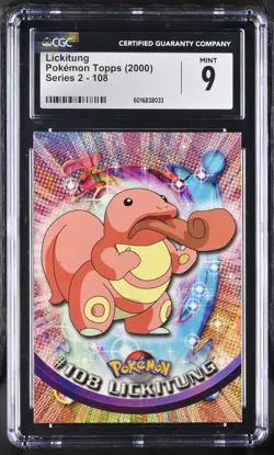 CGC 9 Lickitung #108 Topps Series 2 2000 Pokemon Card - Image 1