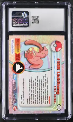 CGC 9 Lickitung #108 Topps Series 2 2000 Pokemon Card - Image 2