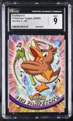 CGC 9 Farfetch'd #83 Topps Series 2 2000 Pokemon Card - Image 1